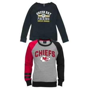 NFL Team Long Sleeve Crewneck Fleece Sweatshirt Collection Girls Youth (S-XL) - Picture 1 of 3