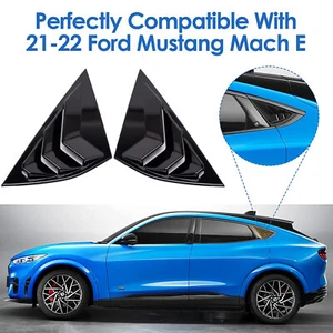 Glossy Black Quarter Side Window Louvers Cover for Ford Mustang Mach E 2021 2022 - Bild 1 von 12