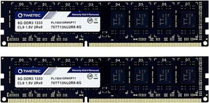 Timetec Hynix IC 16GB Kit (2x8GB) DDR3 PC3-10600 1333MHz Non ECC Unbuffered 1.35 - Picture 1 of 1