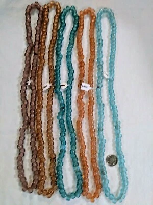 LOTE DE 5 CUENTAS CUERVO HEBRAS 24" DIFERENTES COLORES 9MM  Foto 1 de 3