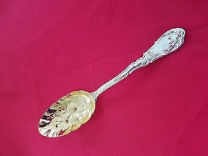 Hanover by Gorham Sterling Beerenlöffel mit geprägtem Goldwaschobst in Schale 10099 - Bild 1 von 5