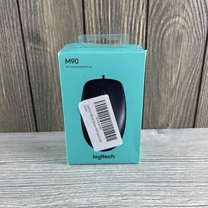 Logitech M90 Wired USB Optical Mouse For Pc Laptop Computer Scroll Wheel Mice - Picture 1 of 13