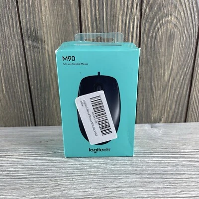 Logitech M90 Wired USB Optical Mouse For Pc Laptop Computer Scroll Wheel Mice - Image 1 of 4
