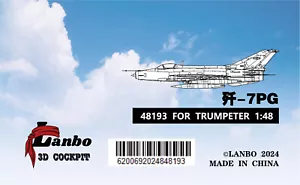 Lanbo Models 3D Cockpit J-7PG 48193 For TRUMPETER 1:48 - Picture 1 of 6