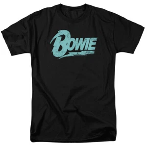 David Bowie Logo T Shirt Licensed Rock Band Merchandise Short Sleeve Tee Black - Picture 1 of 2