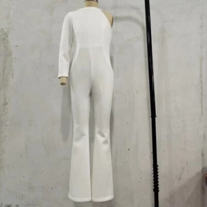 dandan li girls white wide leg long sleeves jumpsuit romper - Picture 1 of 2