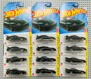 Hot Wheels 2024 HW The '90s #8/10 Dark Green Toyota Supra MK4 #232/250 Lot of 12 - Picture 1 of 4