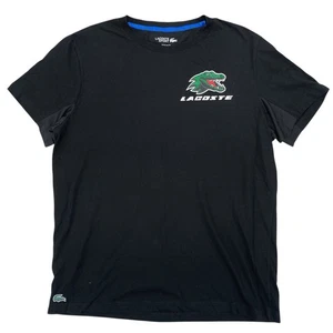 Lacoste Sport T-Shirt Uomo Stampa Tennis Grafica Taglia 7/XL Nero TH9327 - Foto 1 di 6