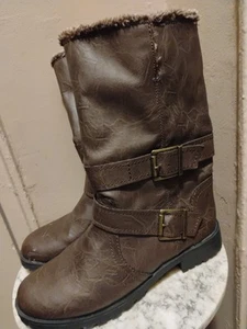 Robuste braune Outback Damenstiefel mit Fleecefutter Größe 9 - Bild 1 von 8