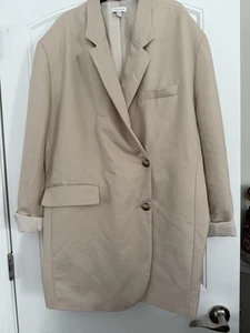 Top Shop Blazer Envolvente Caqui Talla 14 De Gran Tamaño - Imagen 1 de 15