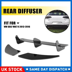 UK Lower Bumper Body Rear Diffuser Shark Kit Fin ABS Spoiler Black Universal - Picture 1 of 16