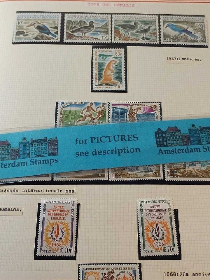 Afars and Issas very fine MNH collection on pages with good TOPICS TOP! - Image 1 of 1