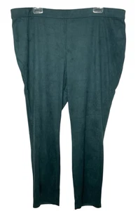 Susan Graver Womens Faux Suede Leggings A463168 Dark Teal Size Petite XL - Picture 1 of 8