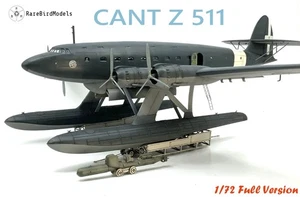 CANT Z511  Idrovolante Bimotore Military  1/72 with  Trolley and Interior RBM - Imagen 1 de 24