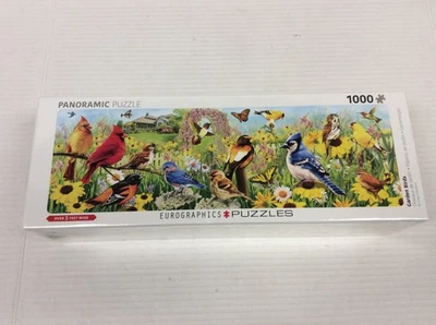 EUROGRAPHIC'S 1000 Piece Panoramic Puzzle Garden Birds - Image 1 of 4