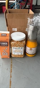 Popcorn Kit- (I35oz Season Salt, 64 Oz Yellow Kernels, Shaker Coconut Oil - Picture 1 of 5