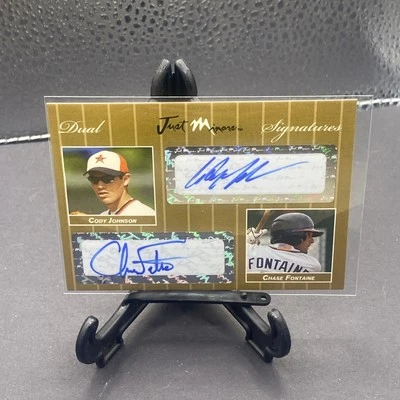 2007 Just Minors Cody Johnson + Chase Fontaine Dual Auto Autograph Gold #2/10 - Image 1 of 2