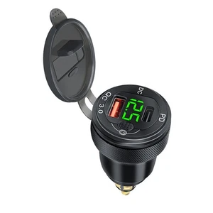 USB Fast Charging PD QC3.0 Car Charger Cigarette Lighter Fit per moto BMW - Picture 1 of 5