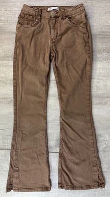 Jeans Zara Acampanados Corte Lateral Dobladillo Marrón Ligero Juniors Niñas 13-14 (Real 24X26) Foto 1 de 4