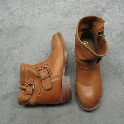 ASH Mujer Botas 7 Marrón Tobillo Ingeniero Hebilla Motociclista Montar Tacón 37.5EU Foto 1 de 4