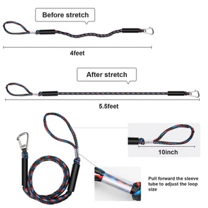 Marine Bungee Dock Lines Boat Rope with Stainless Clip for Jet Ski Kayak Pontoon - Picture 1 of 6
