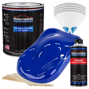 ProductionShop High Gloss Royal Blue Acrylic Enamel Gallon Kit, Auto Paint - Picture 1 of 1