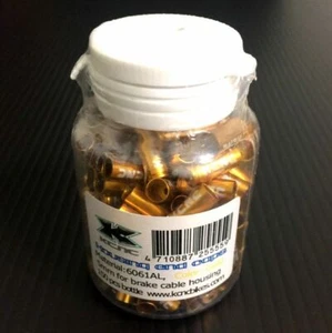 KCNC Brake Housing Open End Caps, 5mm, 150pcs/bottle, Gold, B85X - Picture 1 of 2
