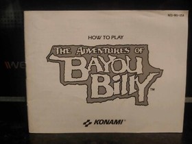 Adventures of BAYOU BILLY Nintendo NES Game Original 1989 Manual Booklet *ONLY*
