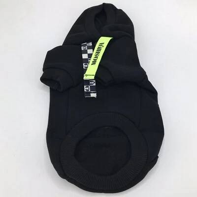 Sudadera con Capucha MOSHIQA Negra Verde Perro Talla S Suéter para Mascotas I WOOF U Sudadera a Presión Top Foto 1 de 4