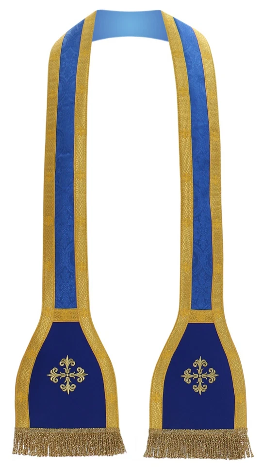 Blue Roman Clergy Stole Vestment Chasuble Cope Estola Azul Blu Stola SH749I25 - Image 1 of 1