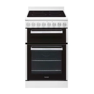 Euromaid 54cm Freestanding Electric Oven With Ceramic Cooktop. EFS54FC-DCW - Picture 1 of 2