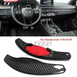 Carbon Steering Wheel Paddle Shifter For Honda Civic 11th Si Sport EX LX 2022-24 - Imagen 1 de 8