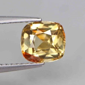 1,99 ct individueller Kissenschliff Grand Look funkelt Edelstein unbeheizt gelber Zirkon - Bild 1 von 6
