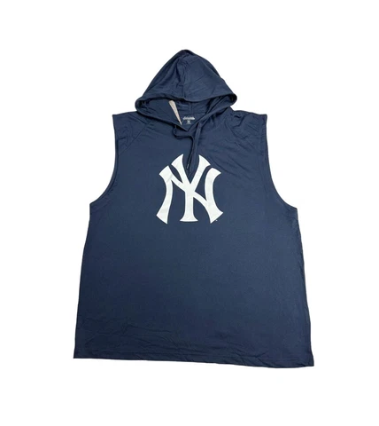 Stitches Mens Size 4XL MLB New York Yankees  Sleeveless Polyester Blue Hoodie Cover
