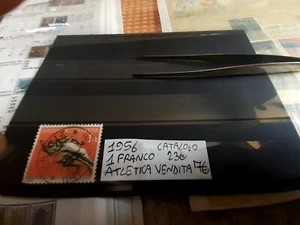 1956 Francobollo LIECHTENSTEIN 1F. Soggetti Sportivi - Foto 1 di 1