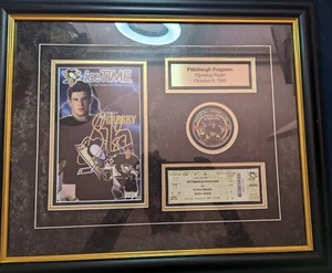 Sidney Crosby Pittsburgh Penguins First Game Autographed Ice Time Game... - Picture 1 of 5