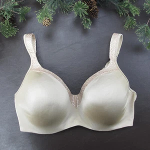 Hanes Bra 38DD Beige Padded Underwire Adjustable Clasp Back - Picture 1 of 11
