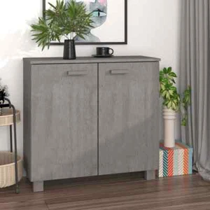 Sideboard HAMAR Light Gray 33.5"x13.8"x31.5" Solid Wood Pine vidaXL - Picture 1 of 9