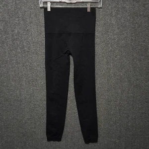 SPANX Look At Me Now Seamless Leggings Womens Medium Black Ribbed Shaping - Picture 1 of 8