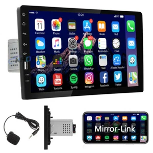 Radio estéreo para automóvil de 9" pantalla táctil única 1Din Android/Apple enlace espejo BT FM USB - Imagen 1 de 14