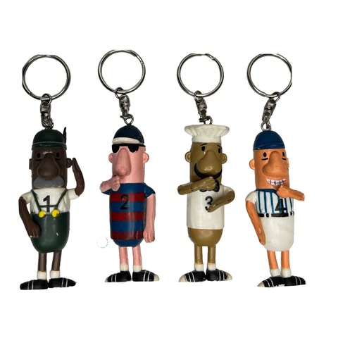 4 Milwaukee Brewers Racing Sausage Keychains - Baseball Cover