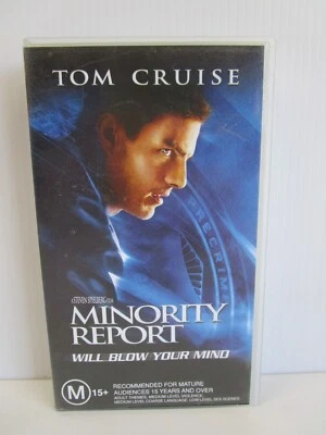Minority Report, Tom Cruise, VHS Tape, Vintage Video, Movie M, 2002 - Image 1 of 4