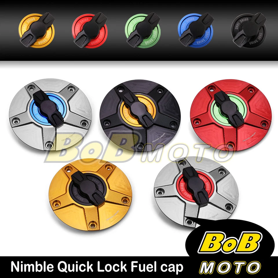 CNC FCR Keyless Fuel Tank Gas Cap For GSX-R1000R ABS GSX-R600 GSXR750 GSX1250 FA - Imagem 1 de 4
