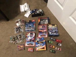 Vintage HOT WHEELS Racing NASCAR Diecast Race Car Lot of 23 CARS + Playing Cards - Picture 1 of 7