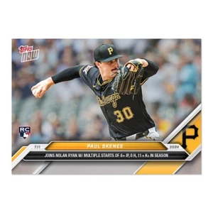 2024 MLB Topps Now Paul Skenes “Multiple Starts W/ 0 Hits 11k In Season” 407 - Picture 1 of 1