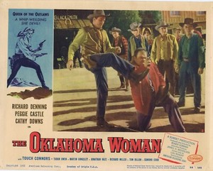 THE OKLAHOMA WOMAN Rare Original Lobby Card 3 Richard Denning Peggie Castle