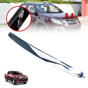 Front Bonnet Hood Trim Chrome Color For Isuzu D-max Pickup 2012 2013 2014 2015 - Picture 1 of 10