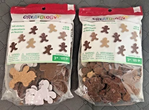 Pack of 2 Creatology Felt Stickers 120 per pkg,  Ginger Bread Man, Arts & Crafts - Picture 1 of 5