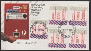 1984 Australia FRAMA Barred Edged Frama with 5 Values FDC - Picture 1 of 1