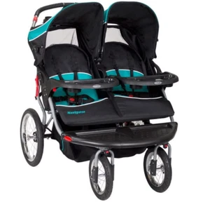 Twin Jogger Stroller Double Baby Brothers Infant Canopy Multiposition Seats - Picture 1 of 5